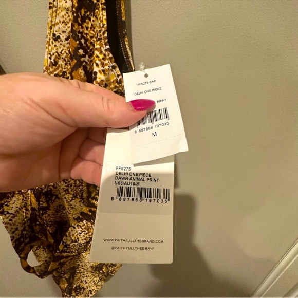 ✨NWT~Anthropologie Faithfull Delhi Snake One Piece Swimsuit✨ - Picture 2 of 4